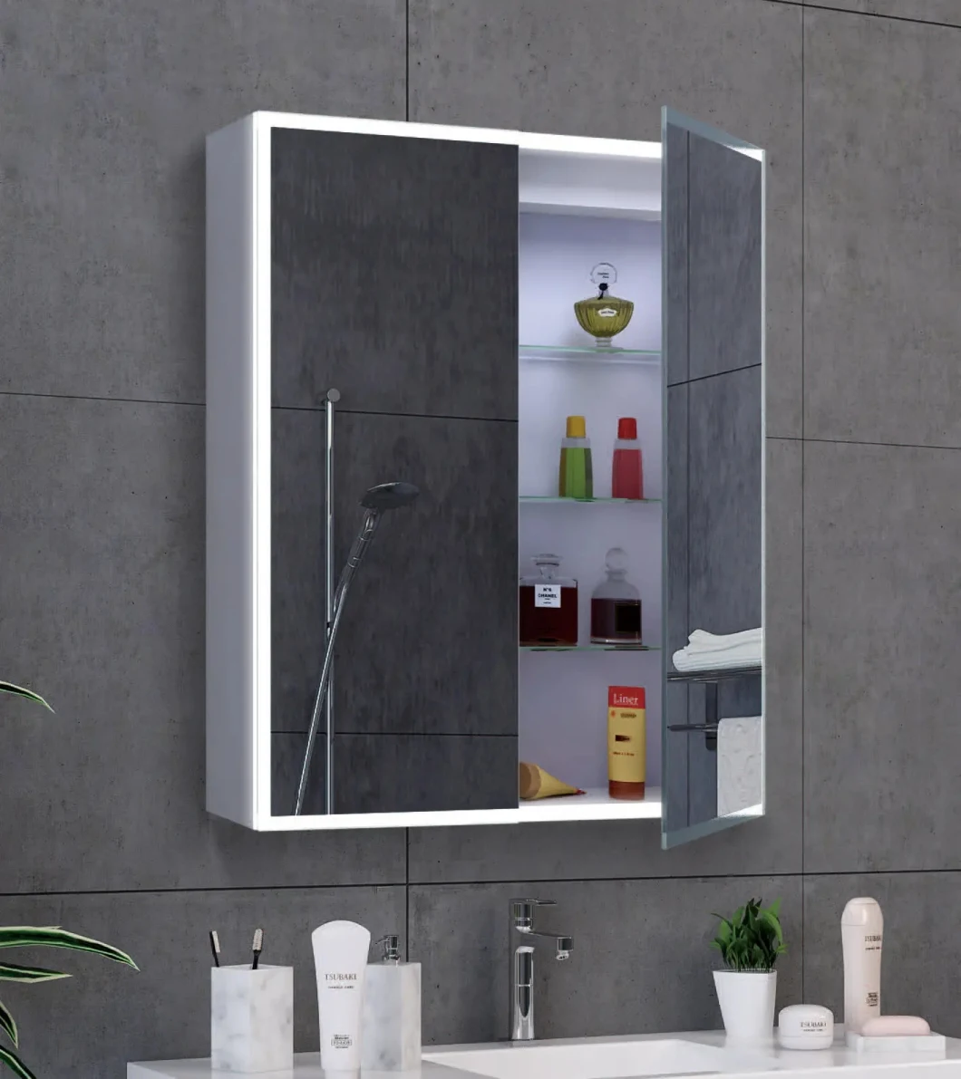 Hot Sale Hotel Design Wholesale LED Bathroom Manufacturer Vanity Dressing Mirror Bath LED Illuminated Smart Lighted Mirror Cabinet