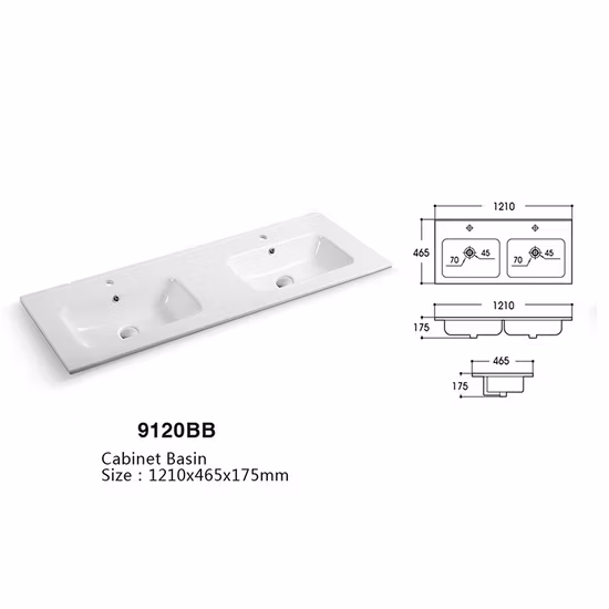 新しいデザインの薄型エッジセラミックシンク浴室のシンク洗面台洗面台洗面台カウンタートップセラミックシンク